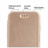 Luxury Wallet Flip Leather Shockproof Clear Case for iPhone