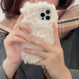 Macaron Candy Color Winter Warm Plush Case For iPhone