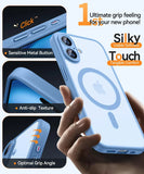 Magnetic Matte Translucent Armor Shockproof Hard PC Case For iPhone