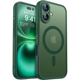 Magnetic Matte Translucent Armor Shockproof Hard PC Case For iPhone