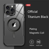 Magnetic Plating Soft Rubber Frame Case For iPhone