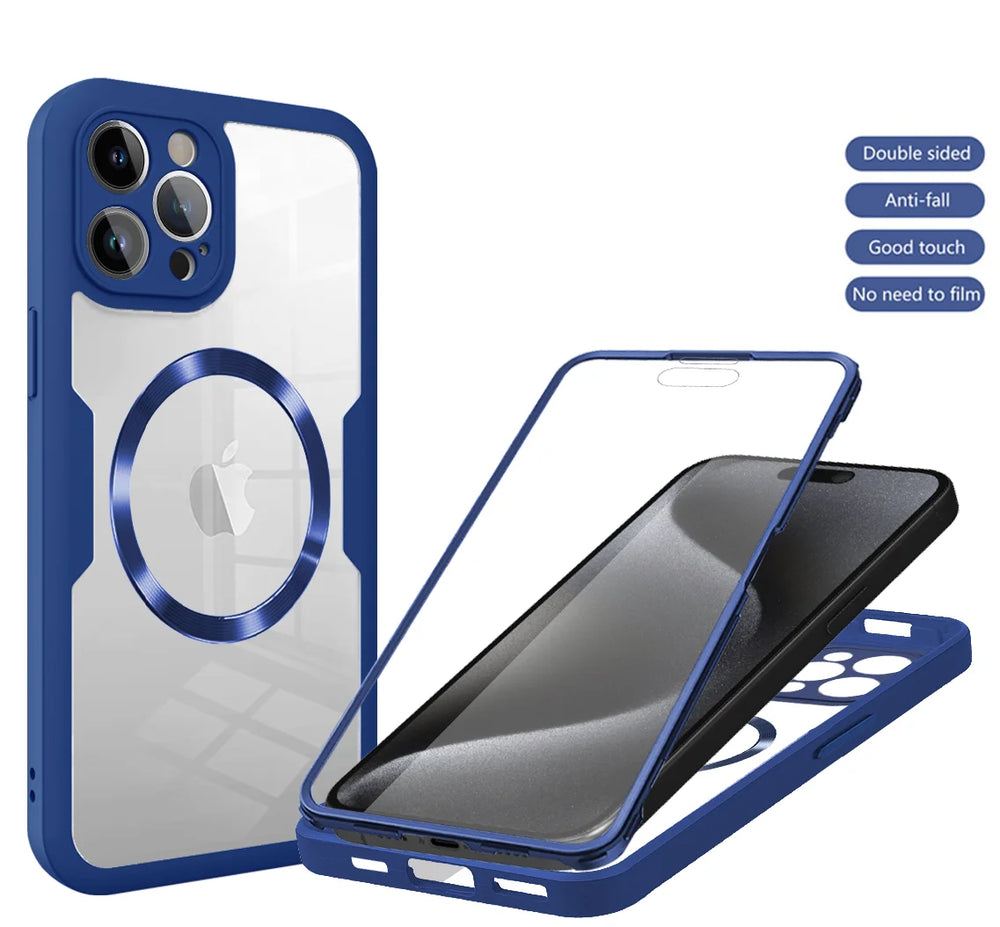 Full Body Screen Protection Car Magnetic Holder Case for iPhone