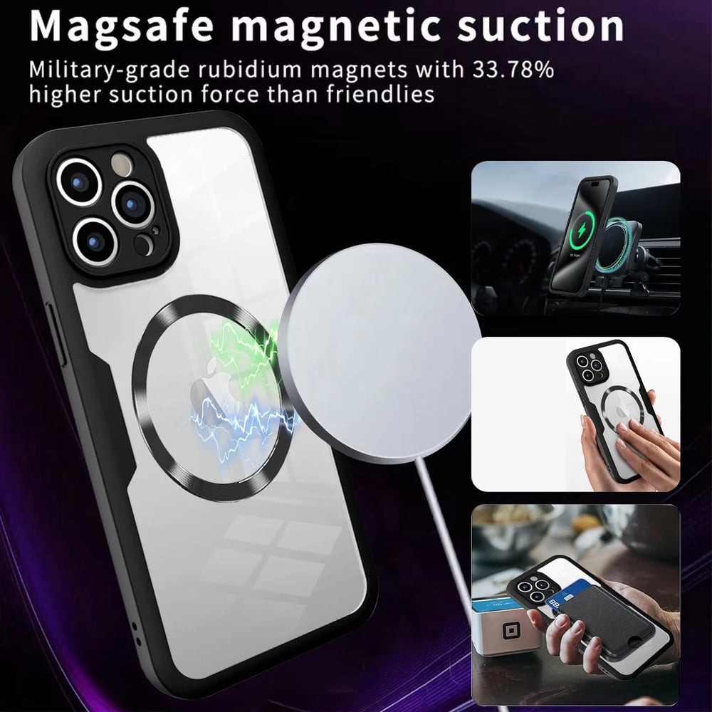 Full Body Screen Protection Car Magnetic Holder Case for iPhone