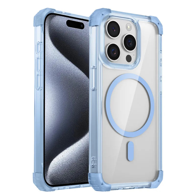 Magnetic Shockproof Clear Case for iphone