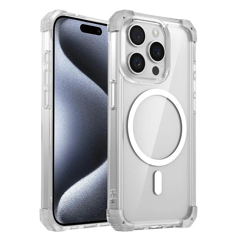 Magnetic Shockproof Clear Case for iphone