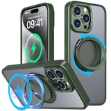 Magnetic Gear Decompression Rotating Matte Holder Case For iPhone