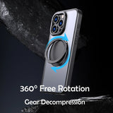 Magnetic Gear Decompression Rotating Matte Holder Case For iPhone