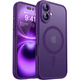 Magnetic Luxury Armor Shockproof Matte Translucent PC Case For iPhone