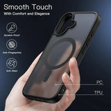 Matte Magnetic Wireless Charging Translucent Case For iPhone