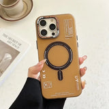 Frosted Back Metal Lens Frame Buttons Matte Magnetic Case For iPhone