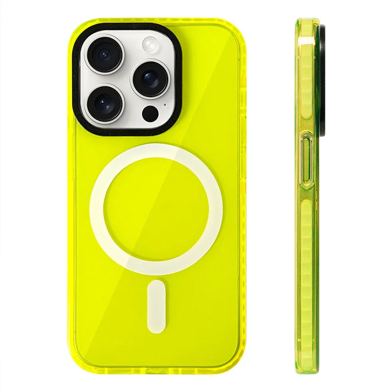 Neon color Soft silicone Magnetic Case for iPhone