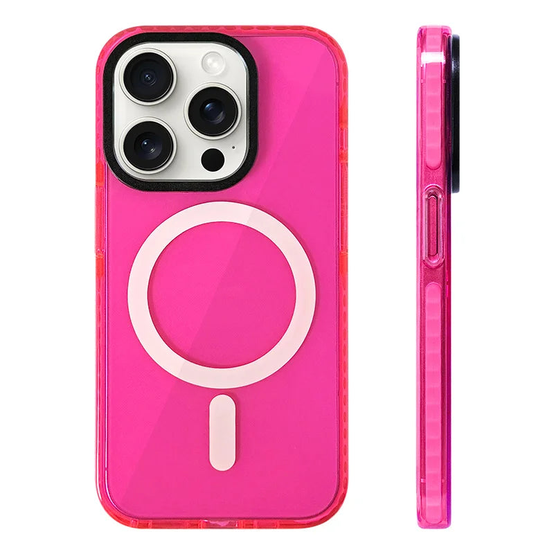 Neon color Soft silicone Magnetic Case for iPhone