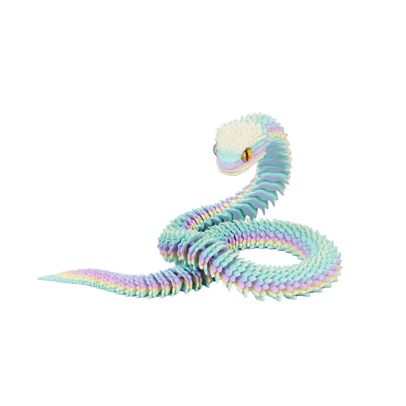 New 30cm 3D Printed Snake Desk Accessories Decoration Year Ornament