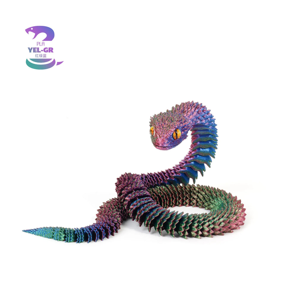 New 30cm 3D Printed Snake Desk Accessories Decoration Year Ornament