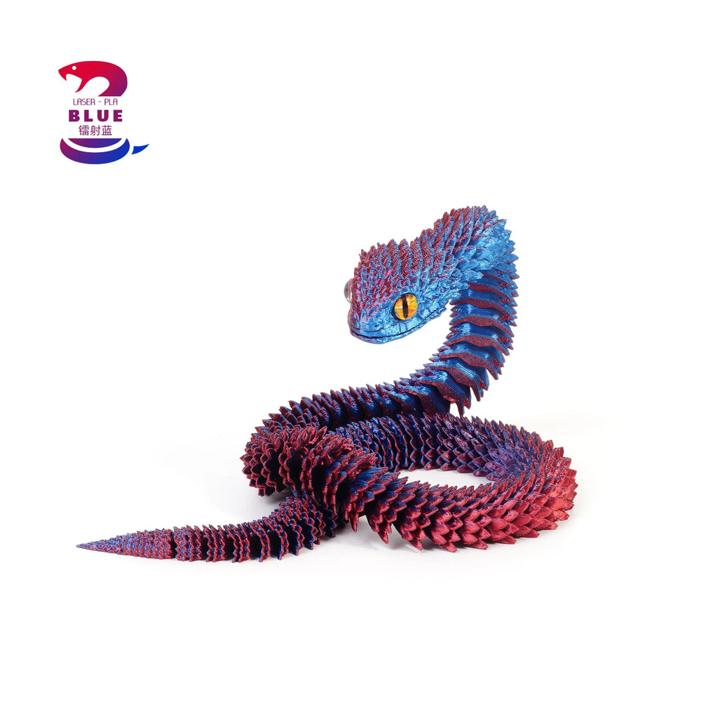 New 30cm 3D Printed Snake Desk Accessories Decoration Year Ornament