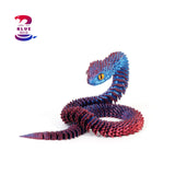 New 30cm 3D Printed Snake Desk Accessories Decoration Year Ornament