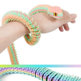 New 30cm 3D Printed Snake Desk Accessories Decoration Year Ornament