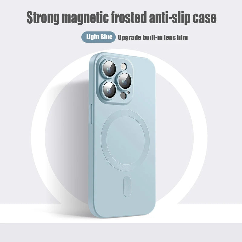 New Soft Silicone Magnetic Matte AntiSkid Protect Case For iPhone