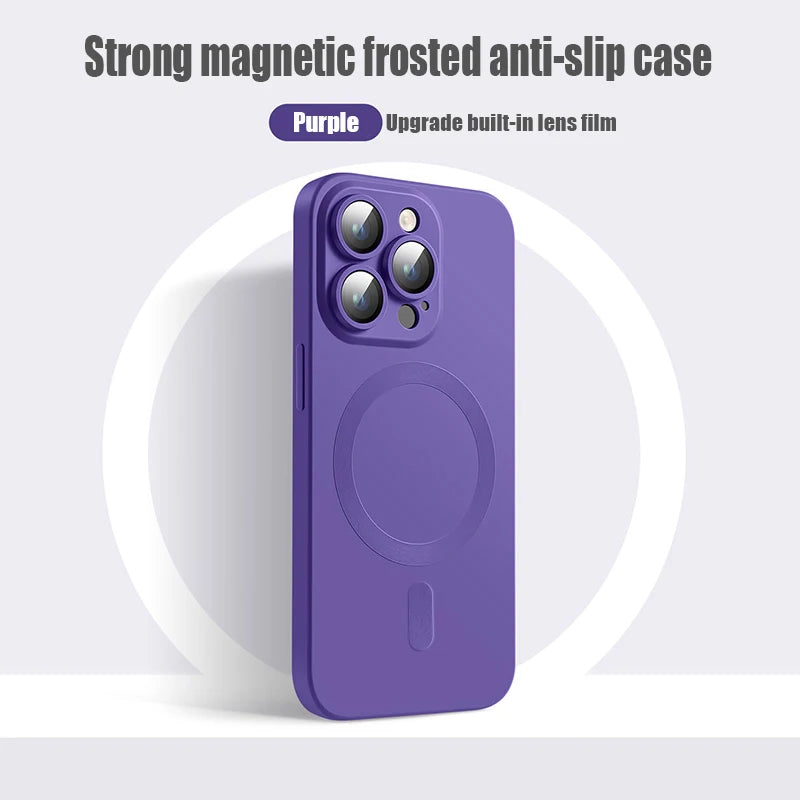 New Soft Silicone Magnetic Matte AntiSkid Protect Case For iPhone