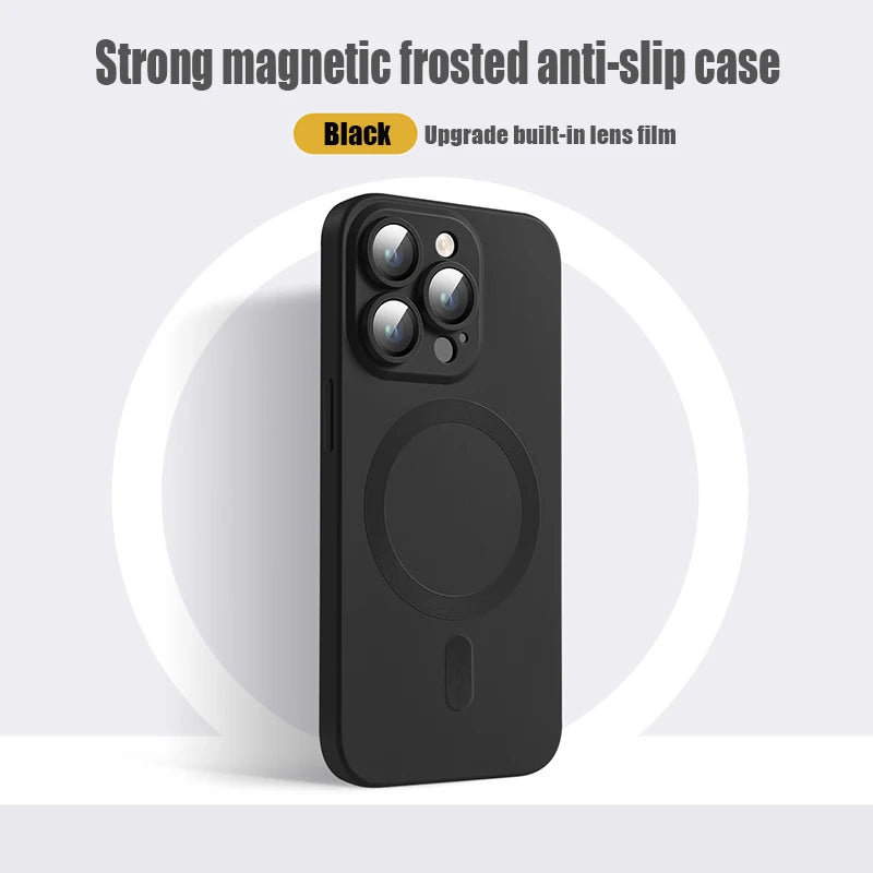 New Soft Silicone Magnetic Matte AntiSkid Protect Case For iPhone