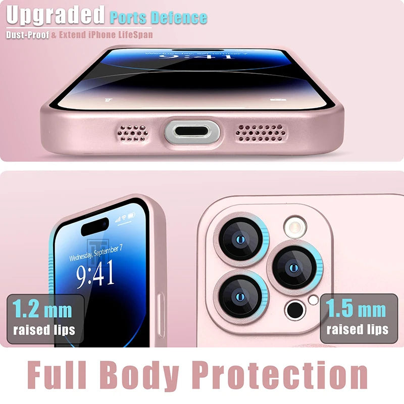 New Soft Silicone Magnetic Matte AntiSkid Protect Case For iPhone