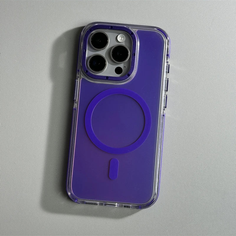 Non-slip Bumper Laser Magnetic Case for iPhone