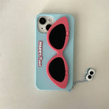 Personalized Sunglasses Expression Silicone Case For iPhone