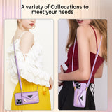 Side Zip Crossbody Card Holder Case for iPhone