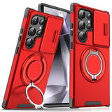 Sliding Window Rotating Stand Phone Case for Samsung