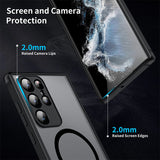 Magnetic Skin-Friendly Frosted Drop-Proof Full-Coverage Phone Case for Samsung