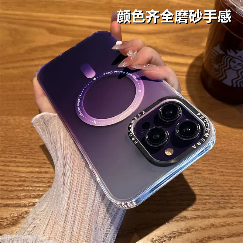 Gradient magnetic frosted Case for iPhone