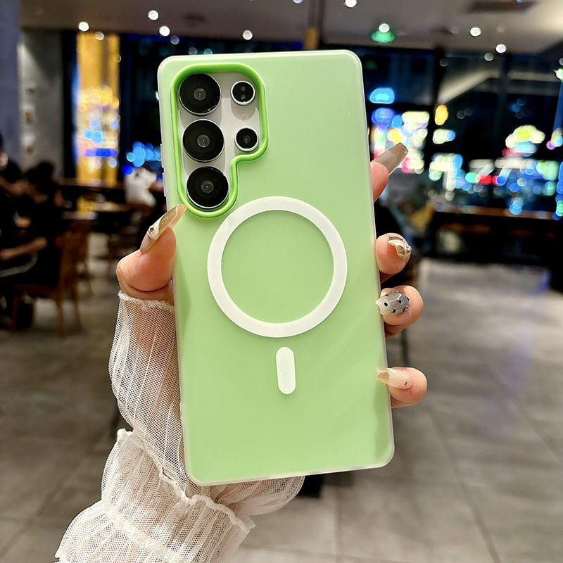 Jelly-like frosted magnetic phone case for Samsung