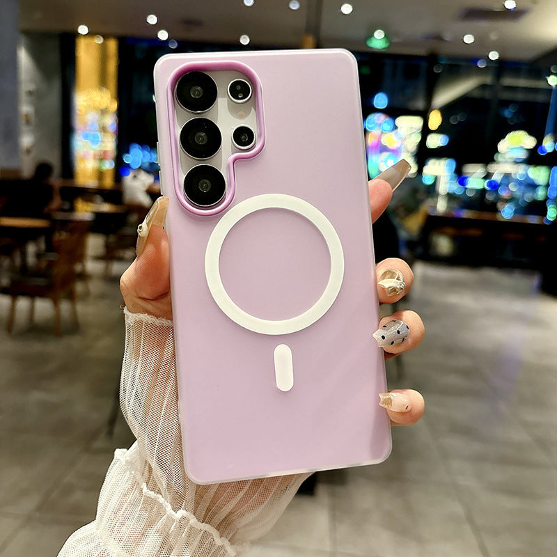 Jelly-like frosted magnetic phone case for Samsung