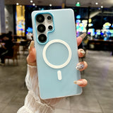 Jelly-like frosted magnetic phone case for Samsung