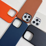 Genuine Leather Magnetic Business Case For iPhone