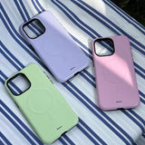 Film magnetic solid color creative double-layer frosted case for iPhone