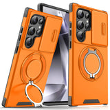 Sliding Window Rotating Stand Phone Case for Samsung