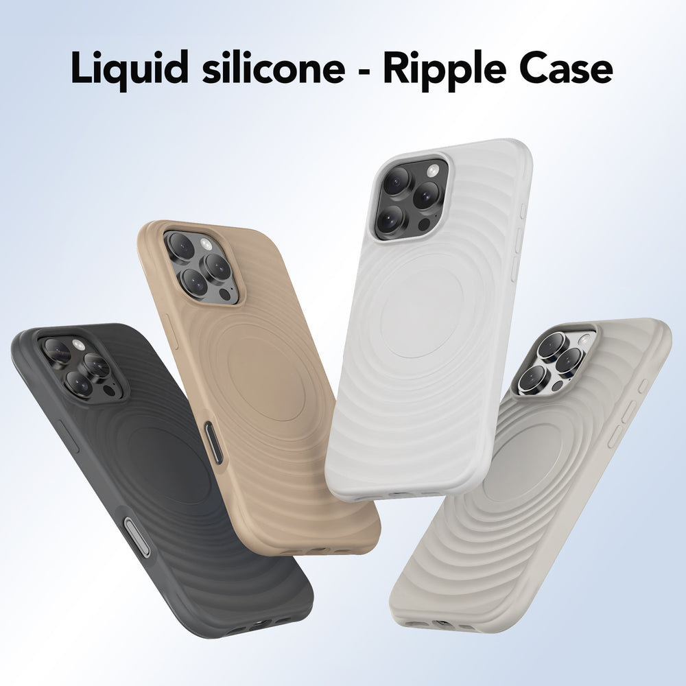 Liquid Silicone Wave Pattern Case for iPhone