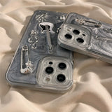 Cement gray metal guitar trendy cool style Case for iPhone