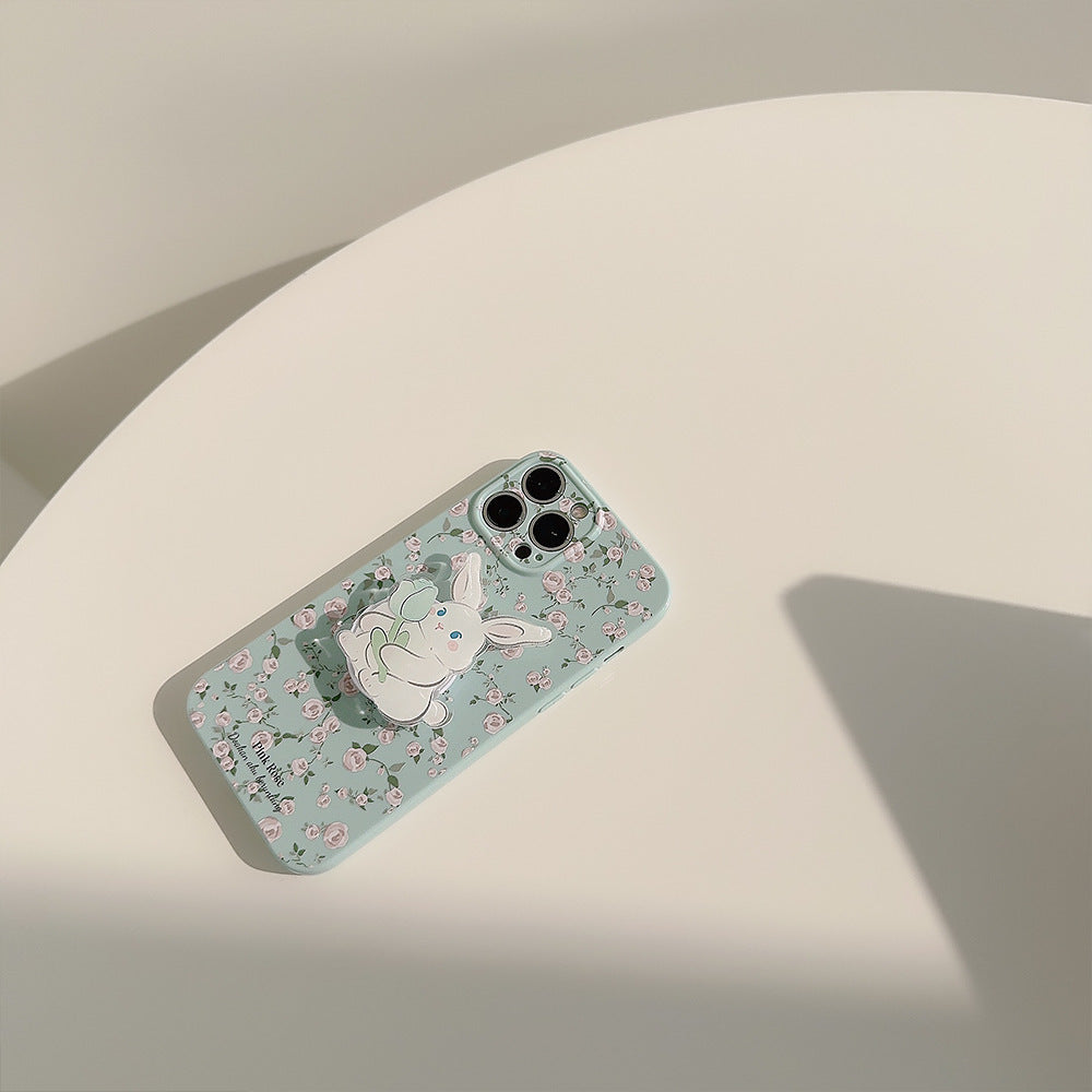 Retro floral silicone soft case for iPhone