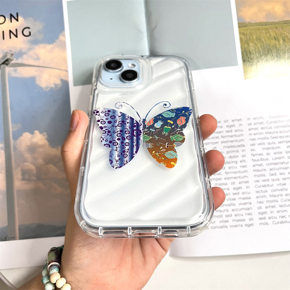 Water Ripple And Butterfly Soft Case For iphone