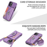 Side Zip Crossbody Card Holder Case for iPhone