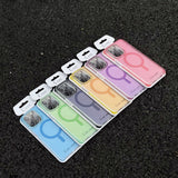 Frosted solid color electroplated buttons case for iPhone