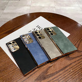 Stylish Electroplated Leather Shockproof Phone Case for Samsung