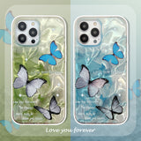 ins New Water Ripple Butterfly Case For iPhone