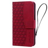 Leather 3D Geometric Pattern Wallet, Card Holder, Phone Case 3-In-1 for Samsung