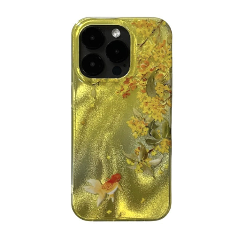 New Chinese Style Csmanthus Goldfish Butterfly Case For iPhone