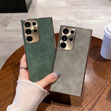 Stylish Electroplated Leather Shockproof Phone Case for Samsung