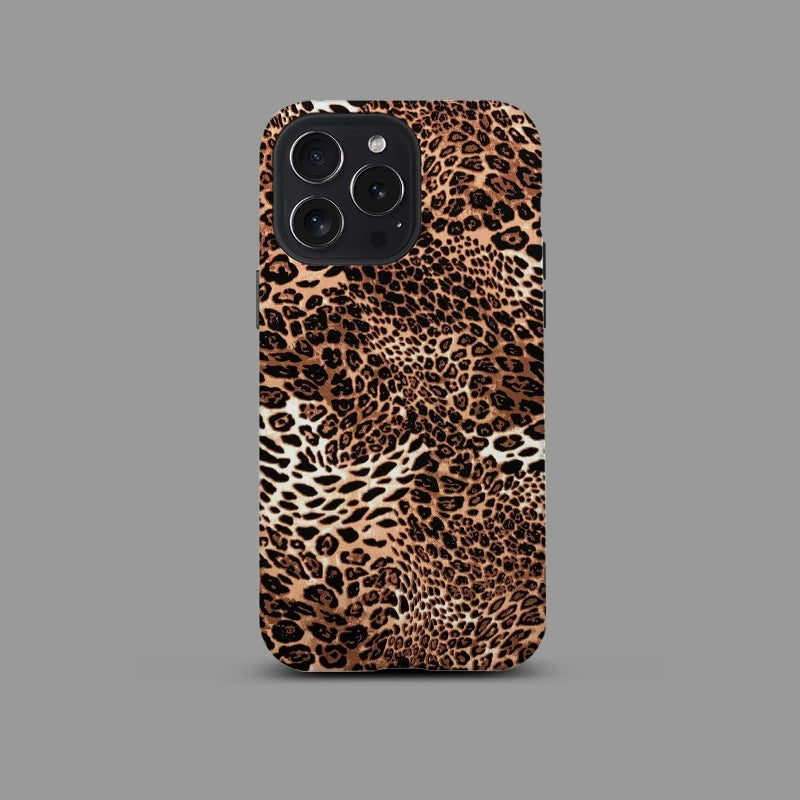 Printed And Painted Leopard Print Frosted All-Inclusive Case for iPhone