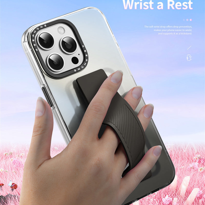 Gradient frosted wristband Case for iPhone